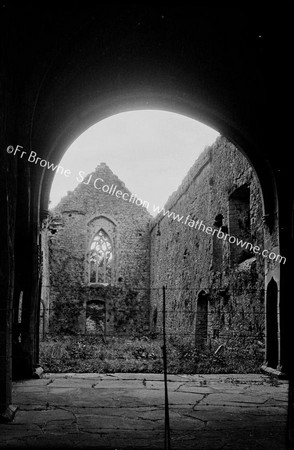 KILCOOLEY ABBEY NAVE FROM E. WITH CHANCEL ARCH